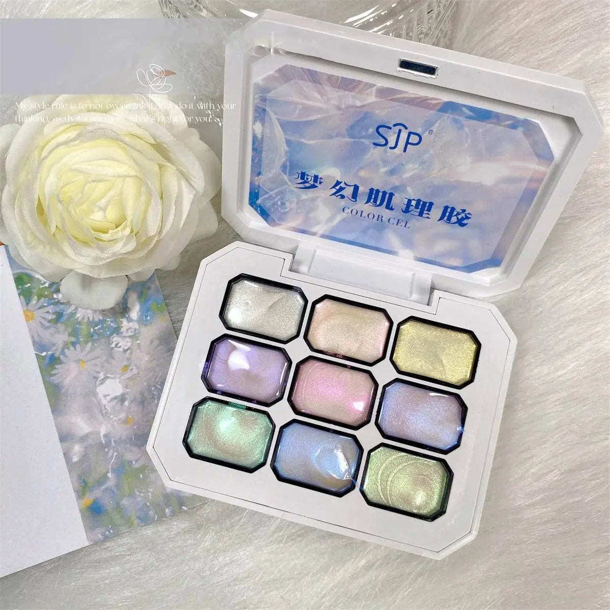 9-grid Color Painting Glue Nail Polish - IVORYNN