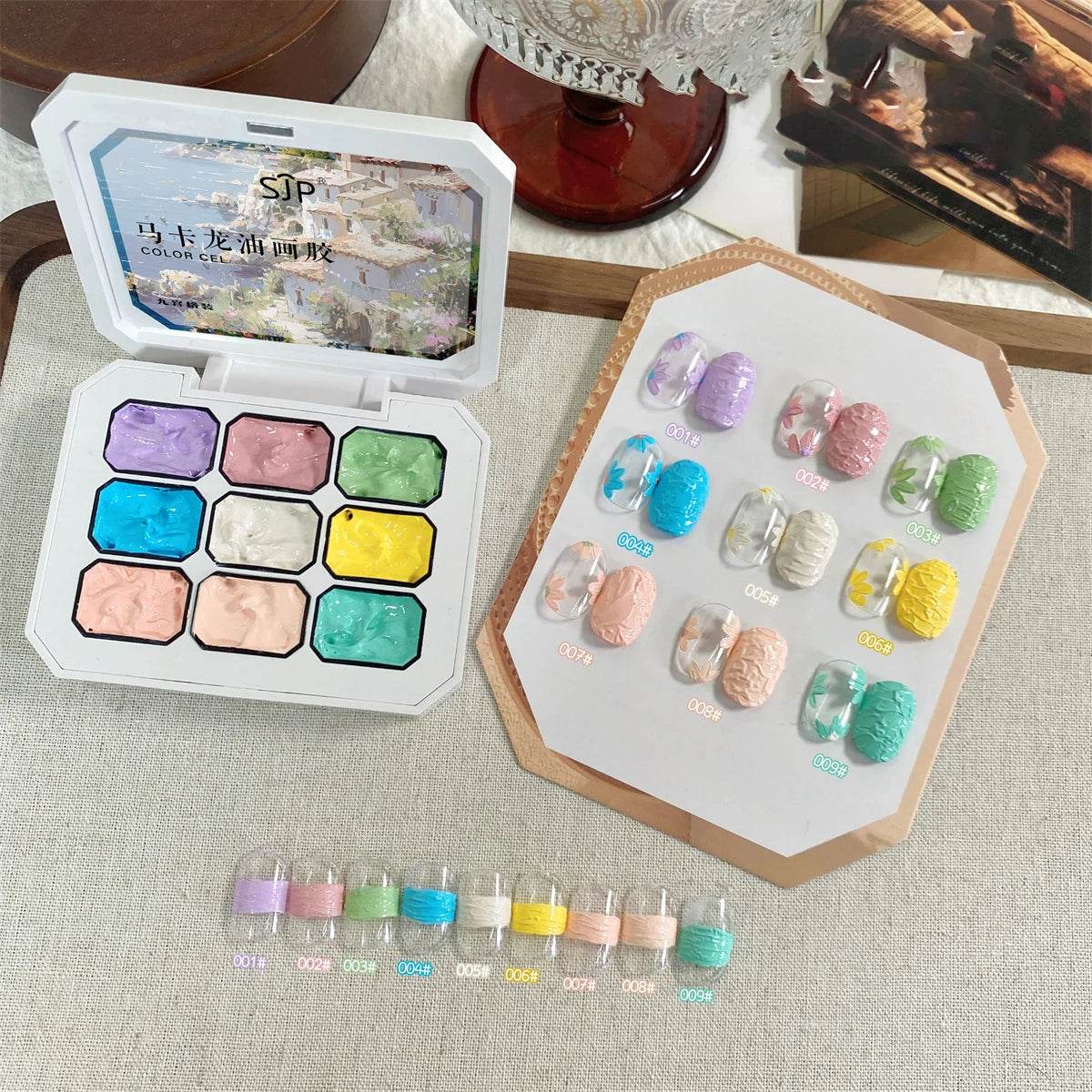 9-grid Color Painting Glue Nail Polish - IVORYNN