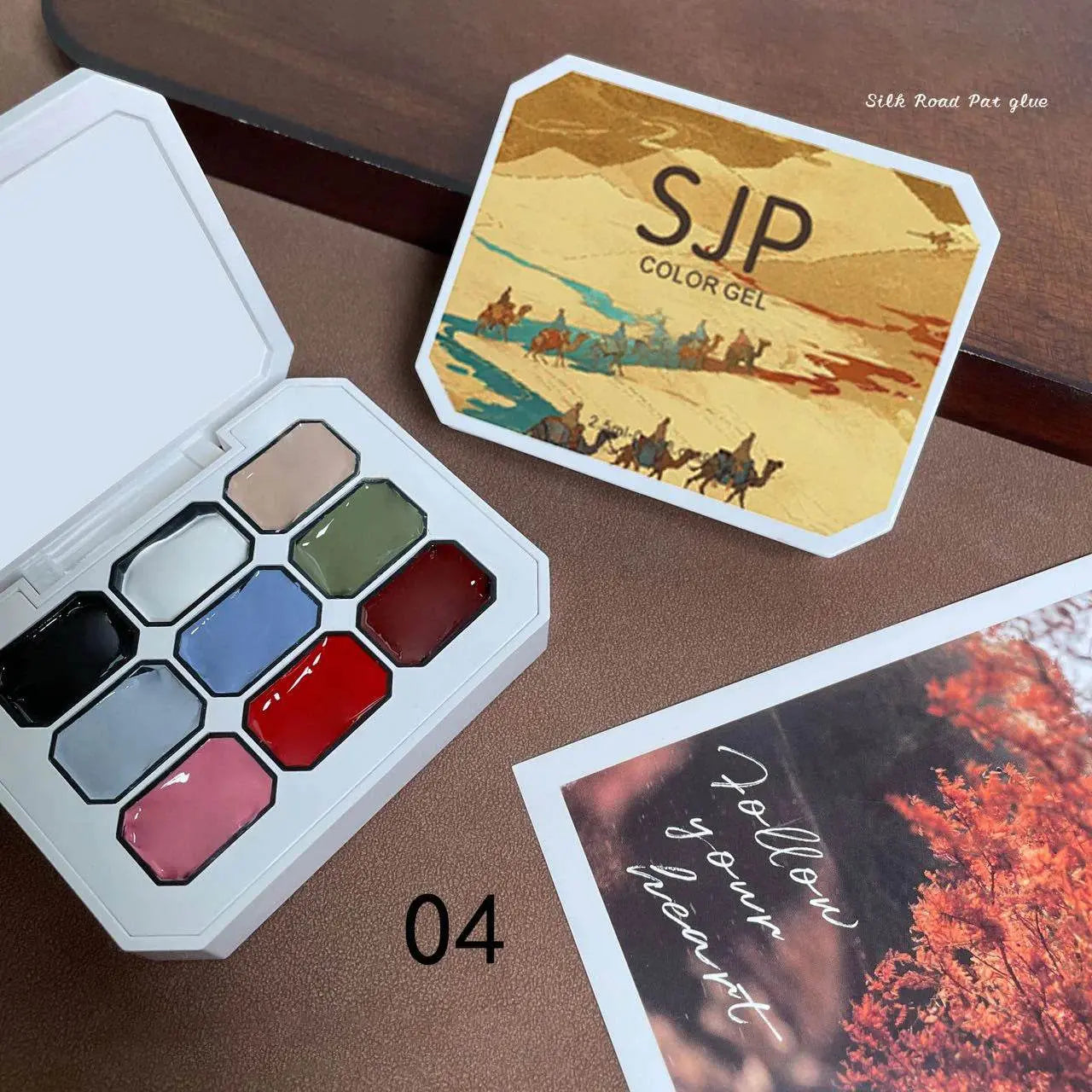 9-grid Color Painting Glue Nail Polish - IVORYNN