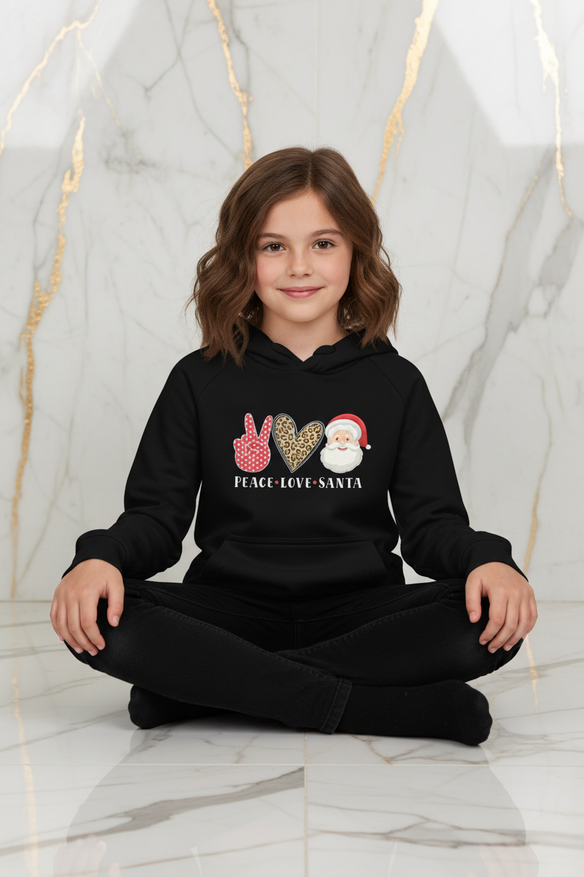 طفلة ترتدي الهودي - جلوس