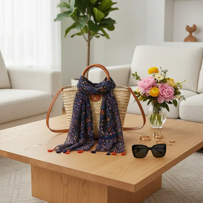 وشاح ملفوف على حقيبة