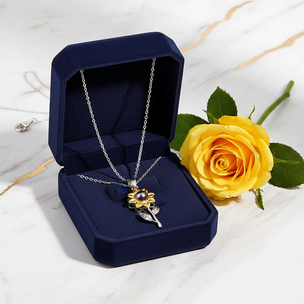 زاوية جانبية للقلادة