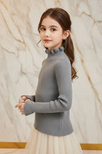 سويتر بناتي رمادي - زاوية يسار