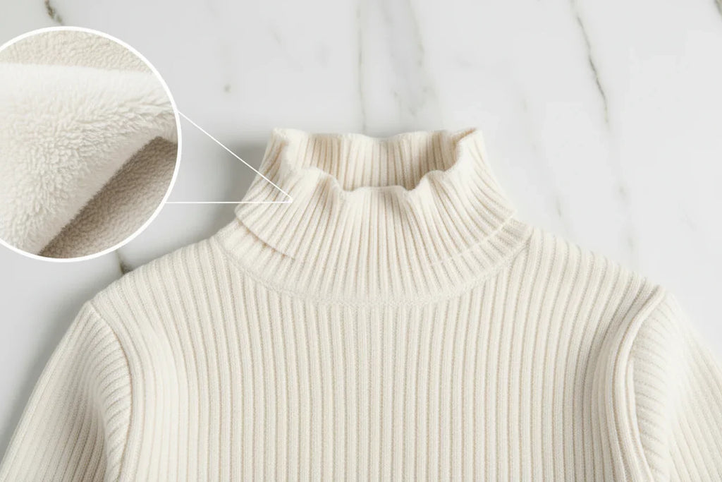 سويتر سكري مبطن - تفاصيل الياقة والفرو