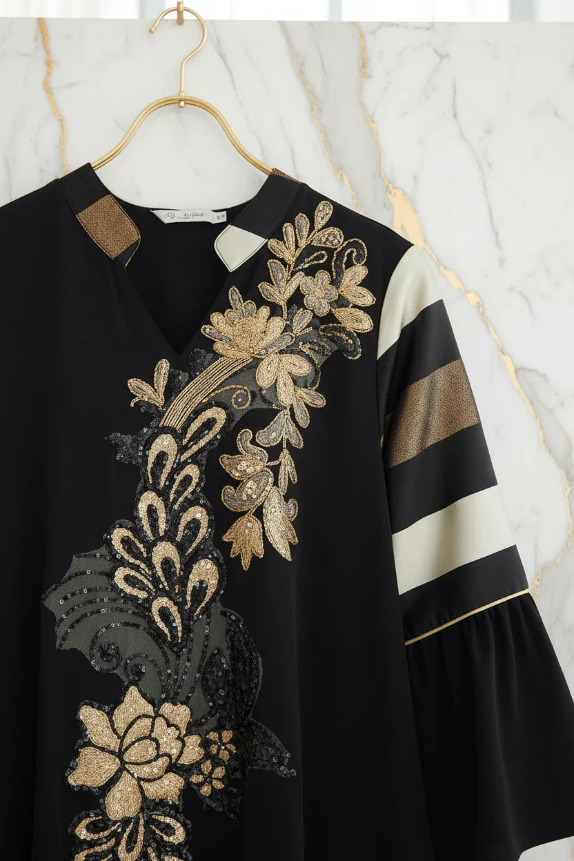 تفاصيل التطريز الذهبي عن قرب