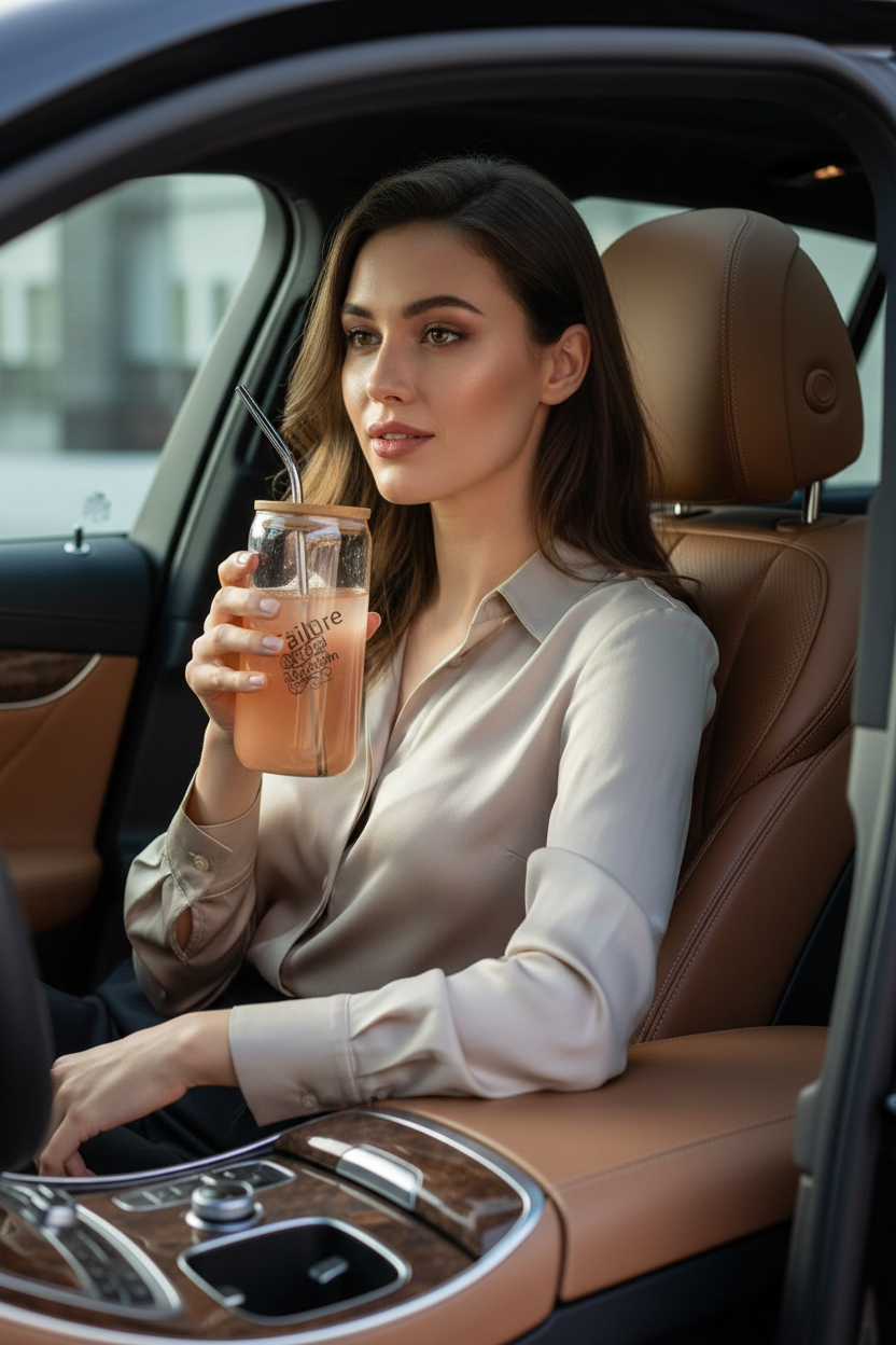 بورتريه أنثوي في السيارة