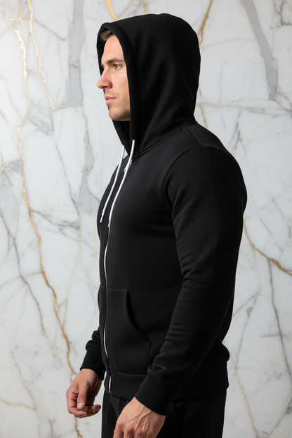 هودي رجالي جانبي - خلفية رخامية