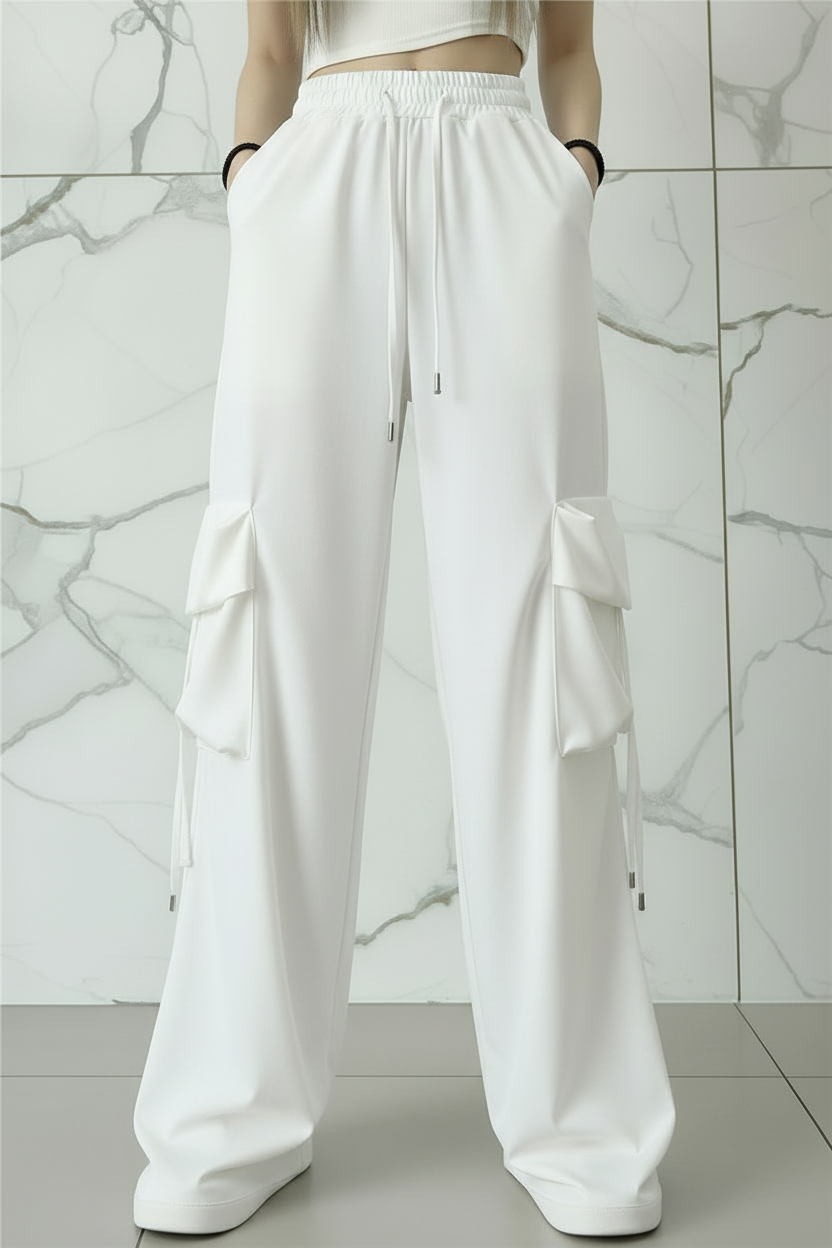 بنطال أبيض - أمامي