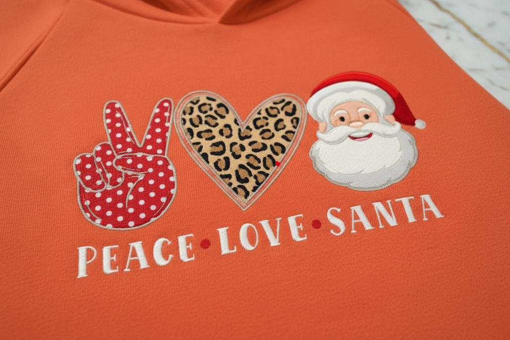 لقطة قريبة للتطريز الأمامي