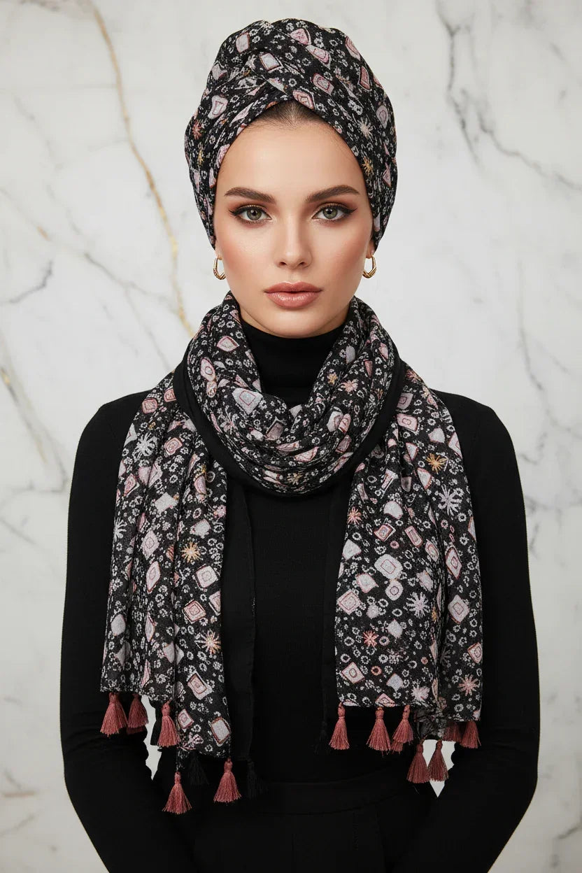 وشاح فاخر على الرأس