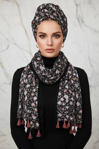 وشاح فاخر على الرأس