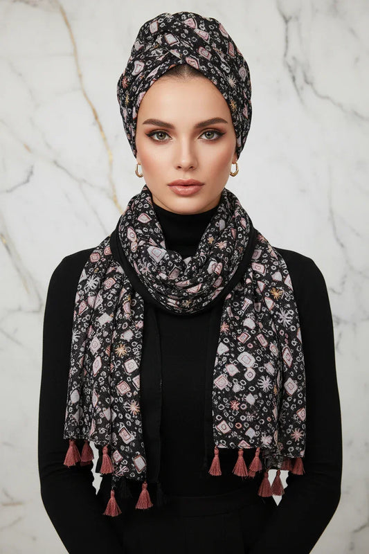 وشاح فاخر على الرأس