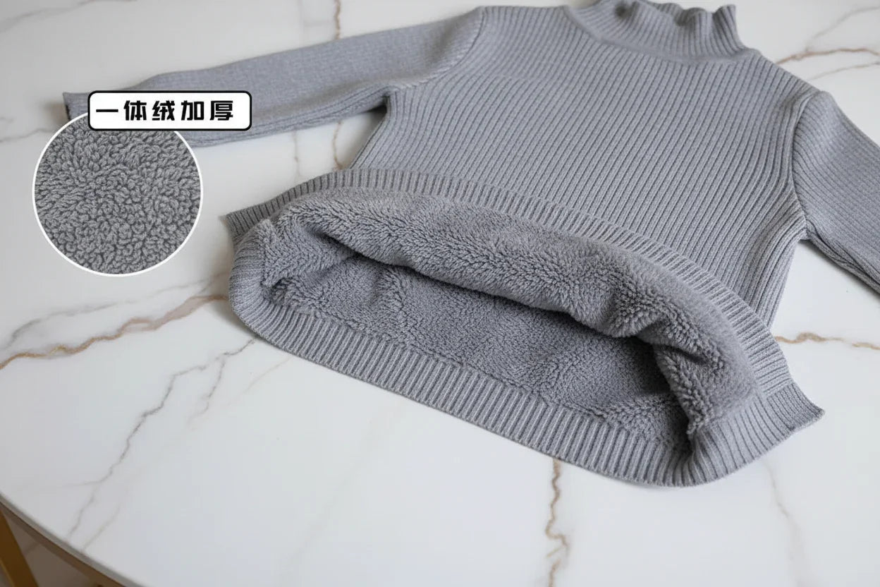 سويتر رمادي مبطن - البطانة الفروية الرمادية