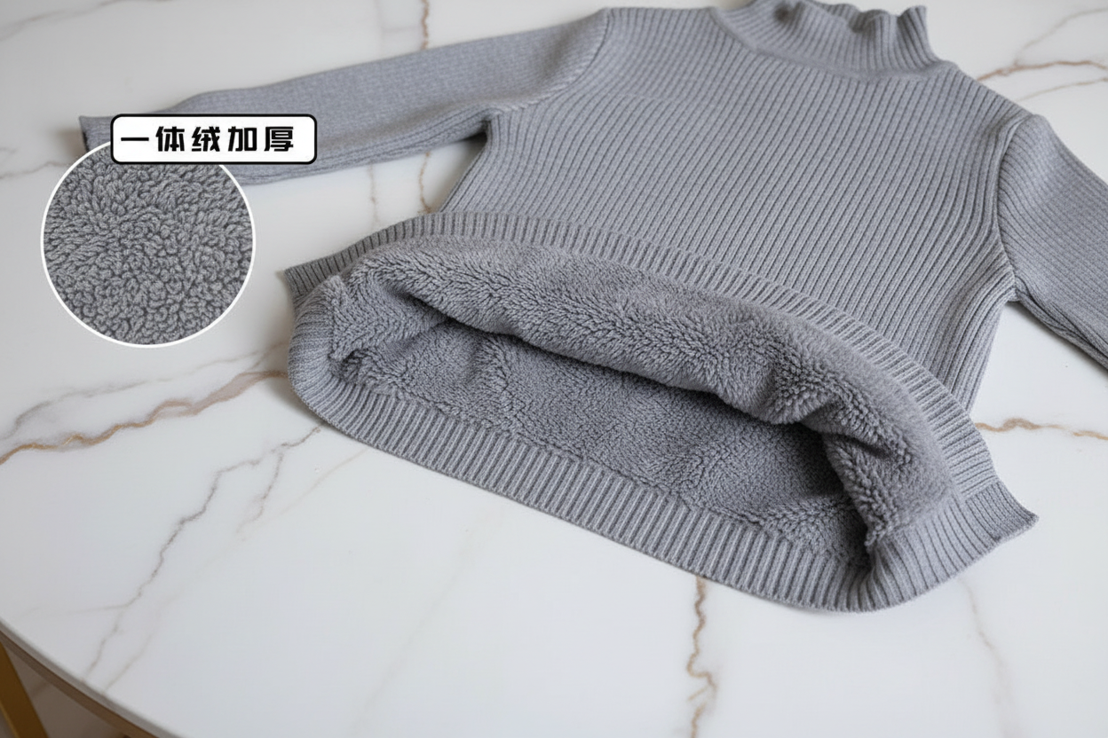 سويتر رمادي مبطن - البطانة الفروية الرمادية