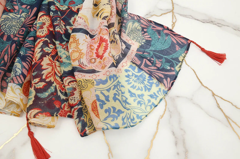 لقطة قريبة للأقسام الصفراء والزرقاء