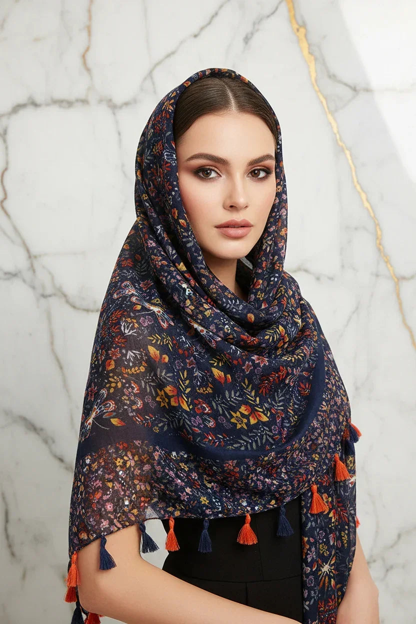 وشاح فاخر على الرأس