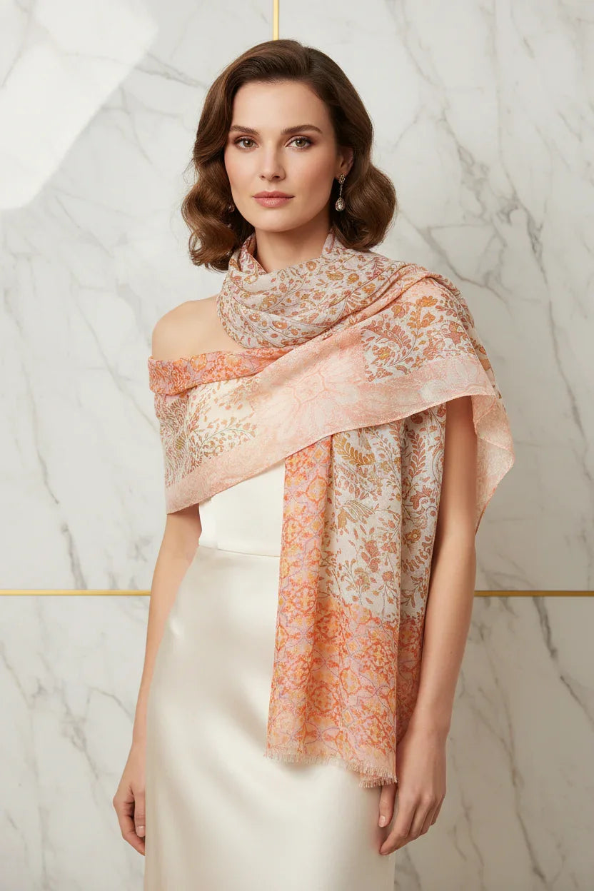 الشال مُلقى على الأكتاف