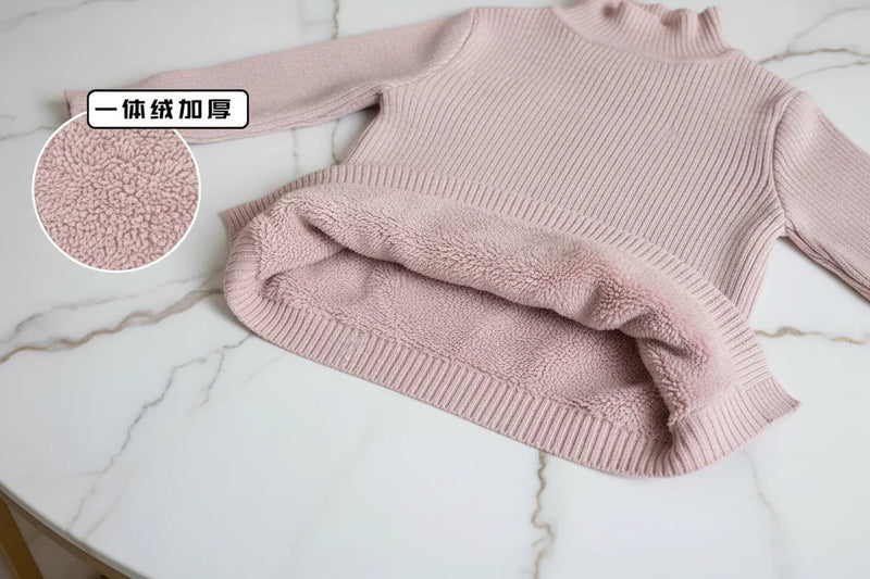 سويتر وردي مبطن - مطوي مع البطانة