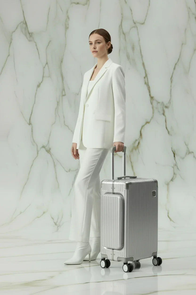 امرأة بزي أبيض - فضي