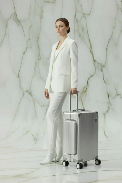 امرأة بزي أبيض - فضي