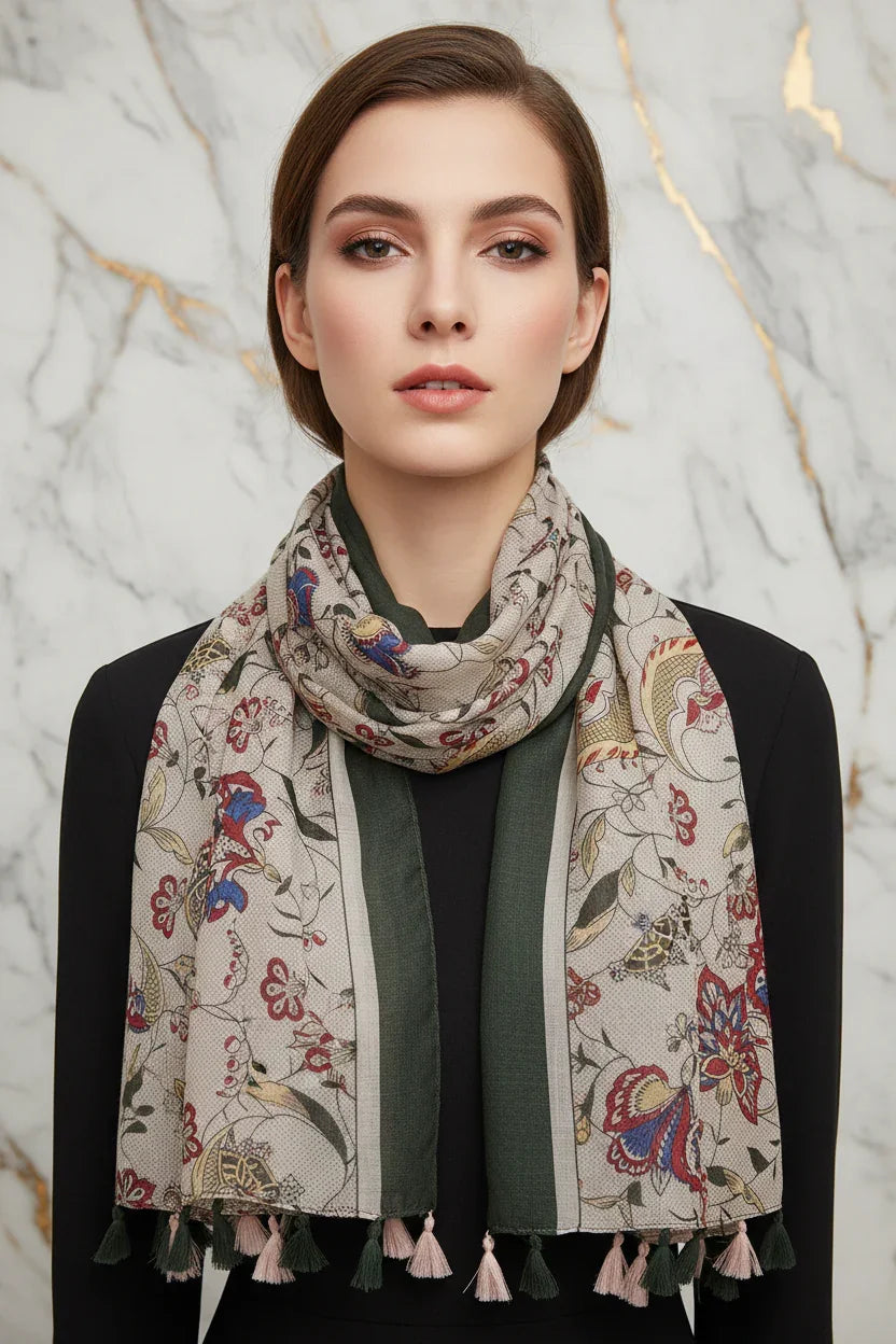 بورتريه قريب مع الوشاح