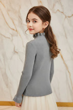 سويتر بناتي رمادي - منظر خلفي