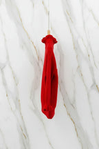 سويتر أحمر مبطن - منظر جانبي