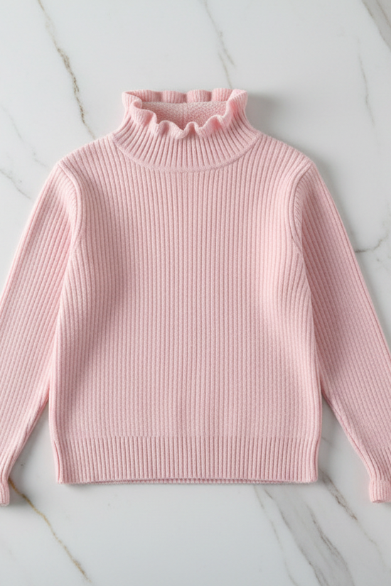 سويتر وردي فاتح - تصوير نظيف