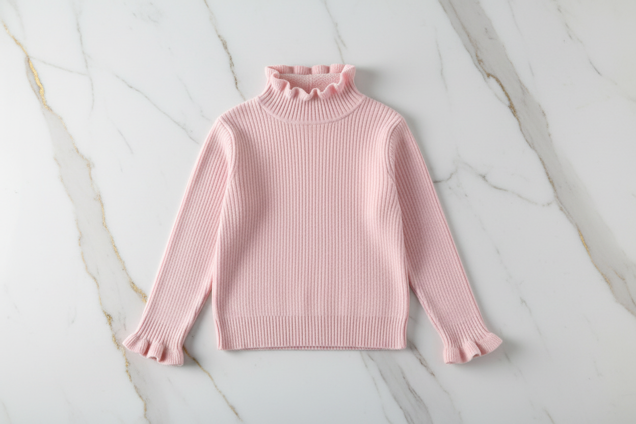 سويتر وردي فاتح - تصوير نظيف