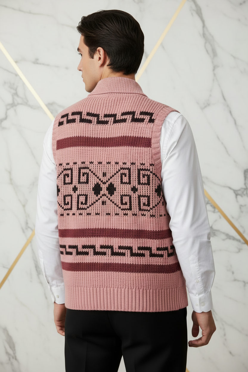 الرجل يرتدي السترة مع قميص أبيض