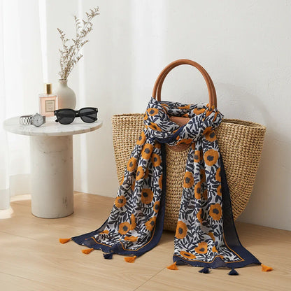 الشال ملفوف حول الحقيبة