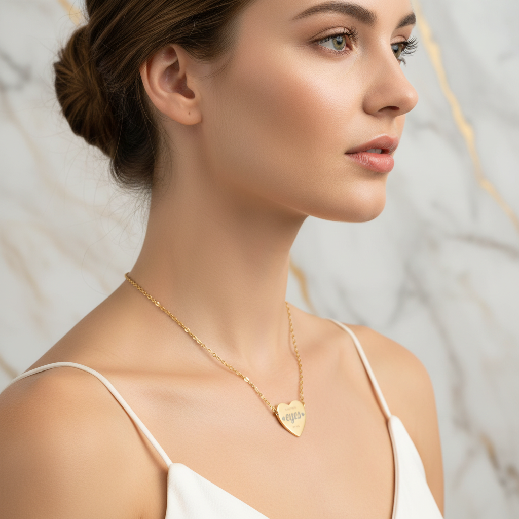 قلادة ذهبية - لقطة جانبية