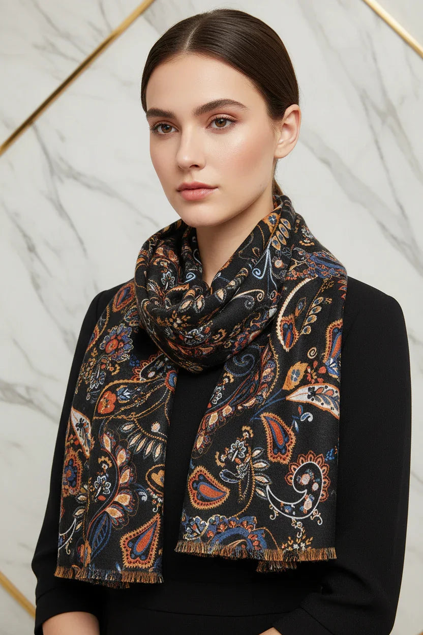 تصوير قريب لتفاصيل الوشاح