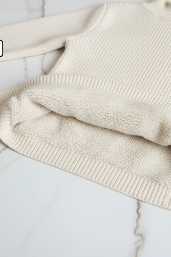 سويتر سكري مبطن - مطوي مع البطانة