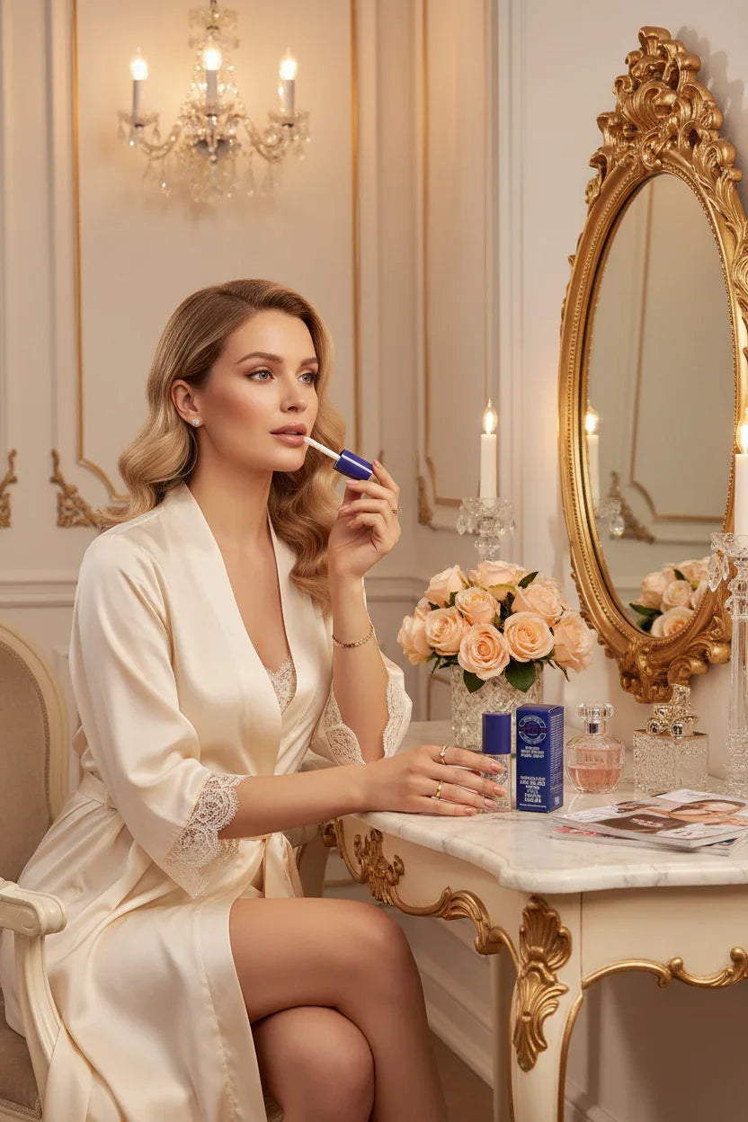 لقطة على طاولة الزينة