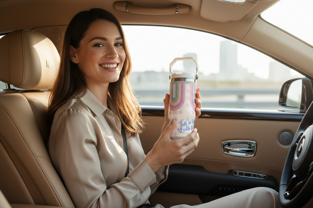 30oz Stainless Steel Holder Friendly Travel Tumbler