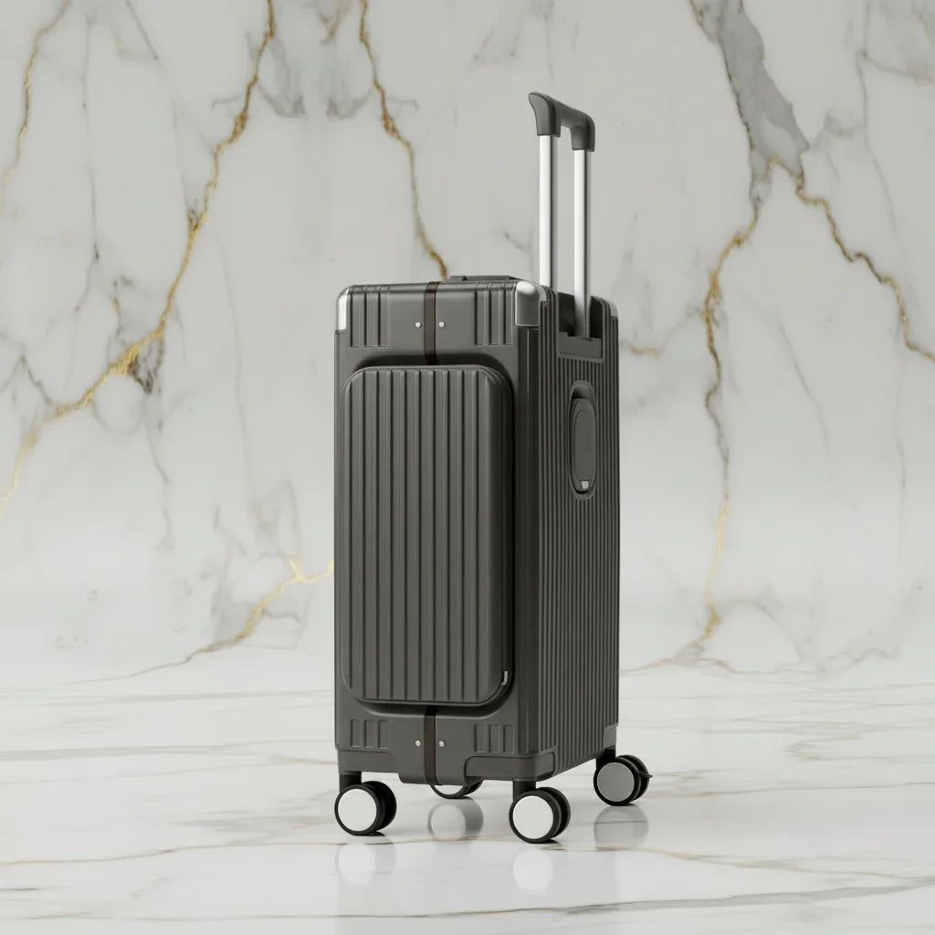 الحقيبة الرمادية الفحمية - منظر جانبي