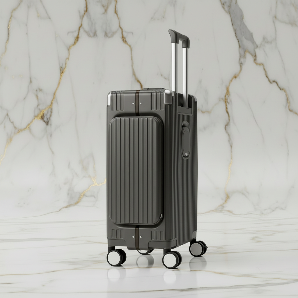 الحقيبة الرمادية الفحمية - منظر جانبي