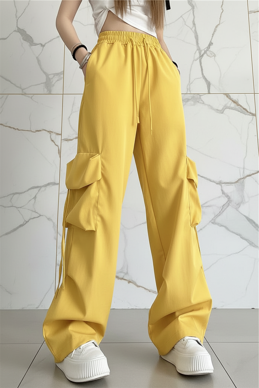 بنطال أصفر - أمام