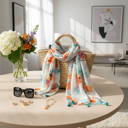 وشاح ملفوف على حقيبة