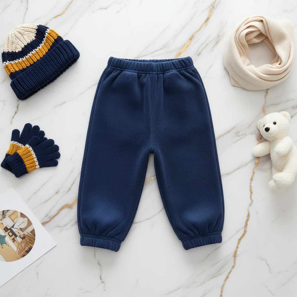 منظر أمامي - البنطال نظيف مع إكسسوارات شتوية