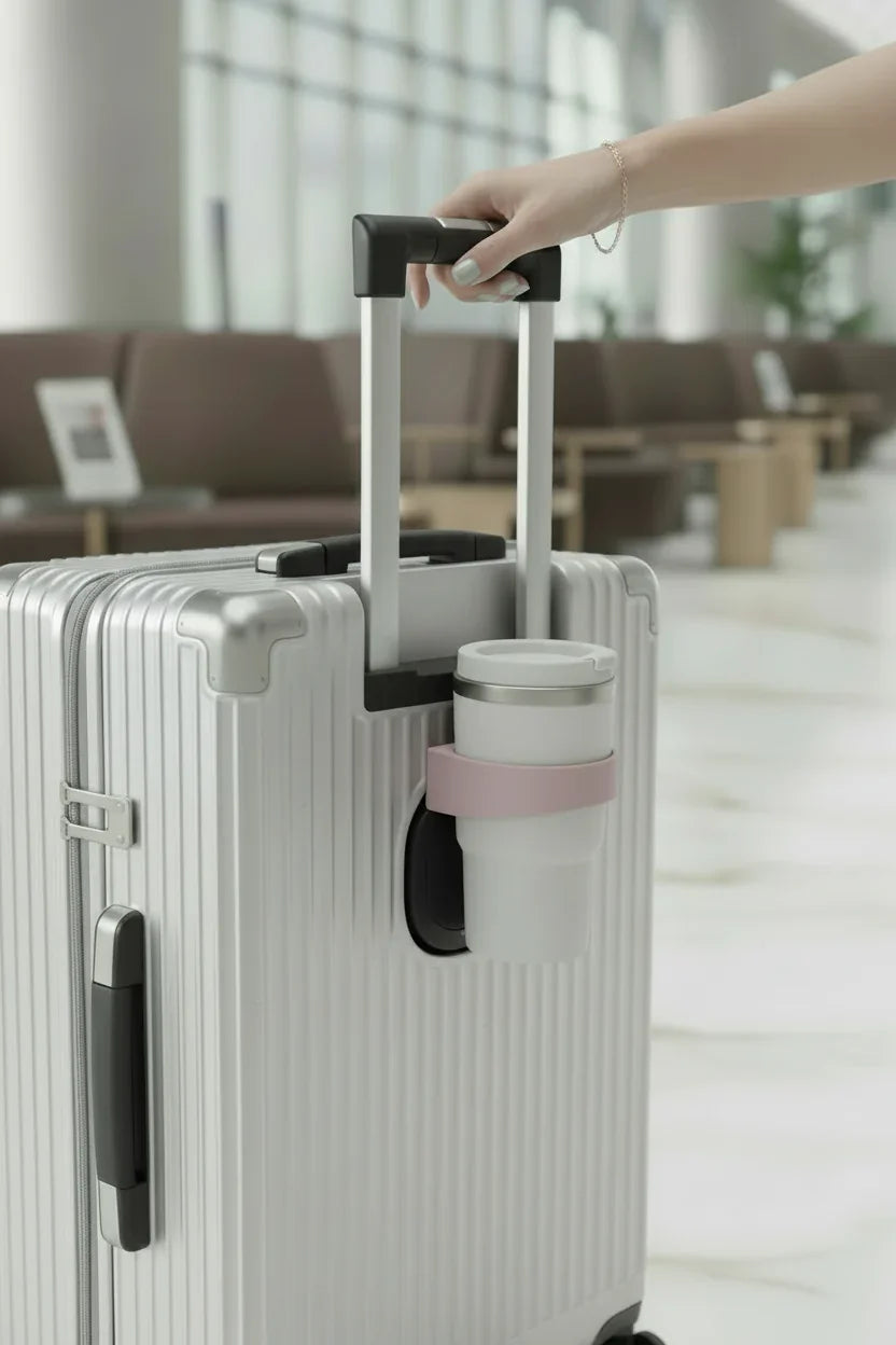 لقطة قريبة لحامل القهوة - أبيض