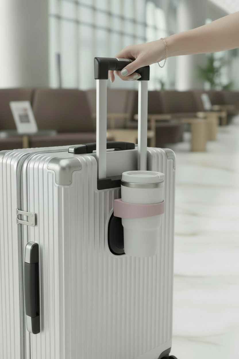 لقطة قريبة لحامل القهوة - أبيض