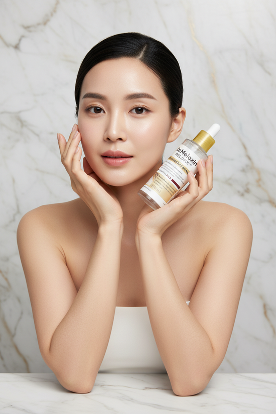 لمسة أنثوية للوجه مع المنتج