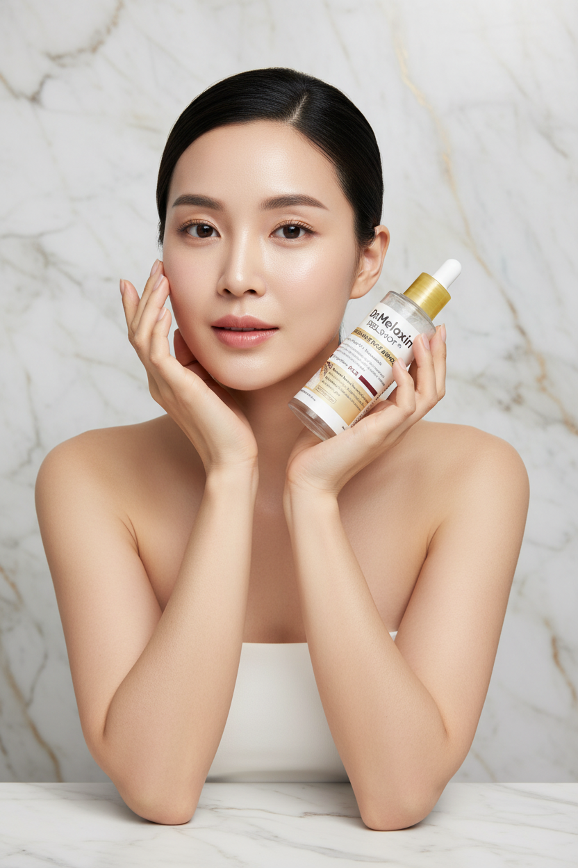 لمسة أنثوية للوجه مع المنتج