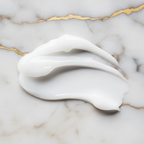 عينات كريم الكولاجين على رخام أبيض وذهبي