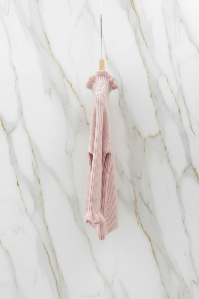 سويتر وردي مبطن - منظر جانبي