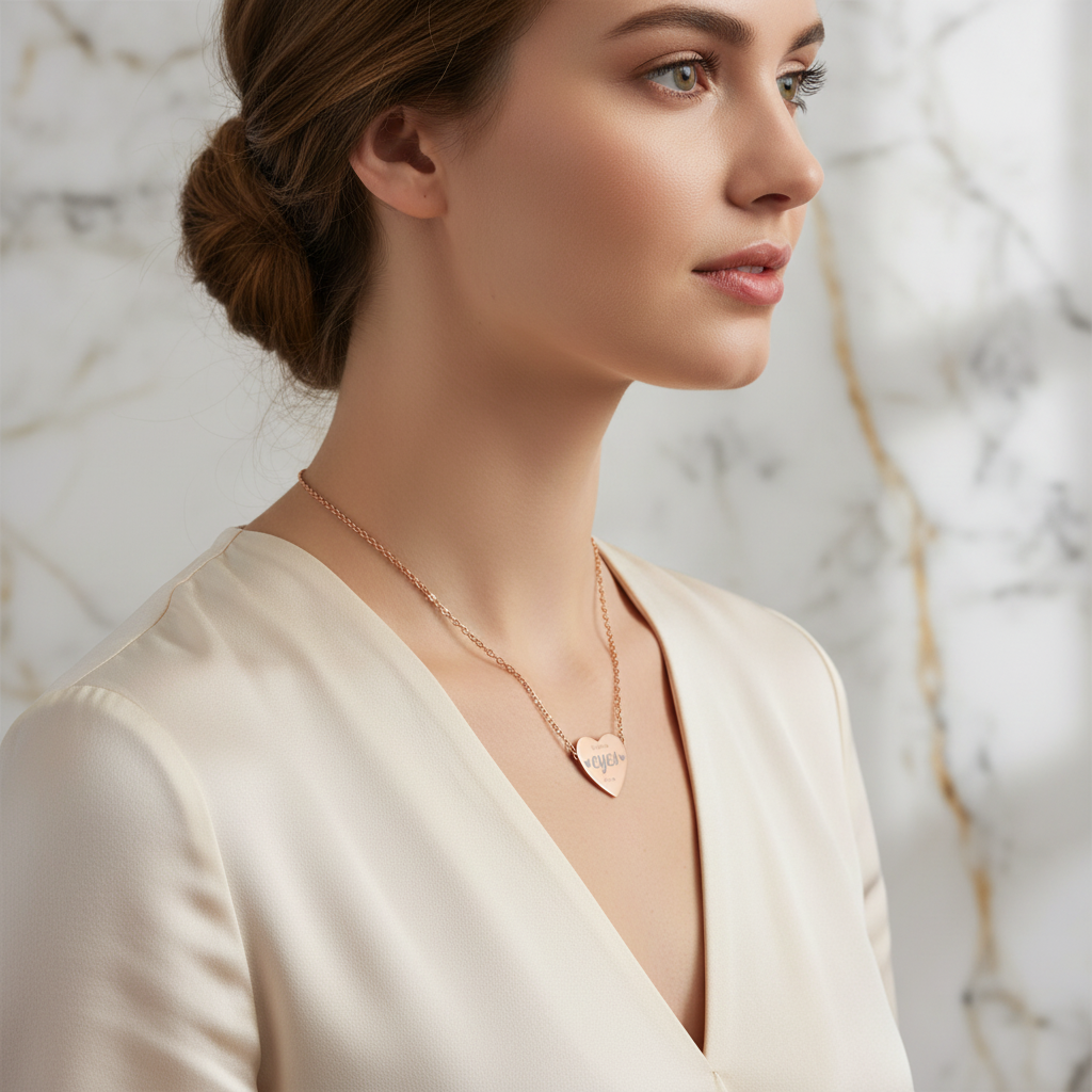 قلادة روز جولد - لقطة جانبية