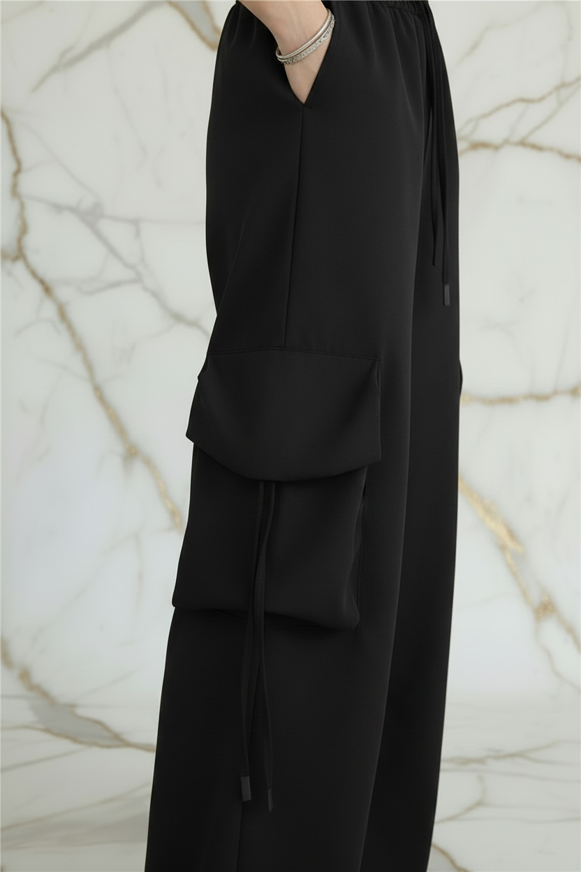 جيوب مزدوجة - أسود