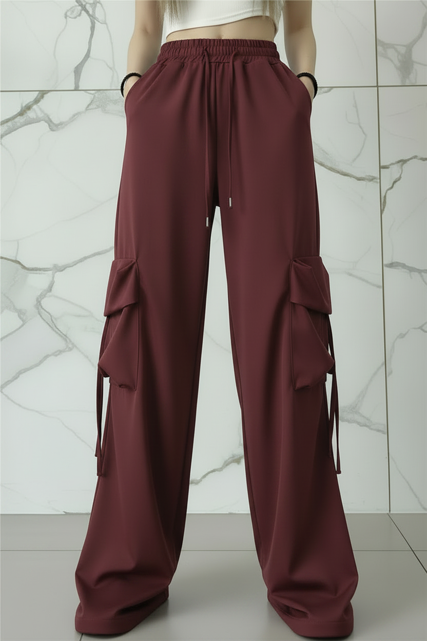 بنطال برغندي - أمامي كامل